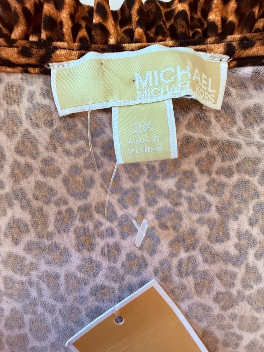 Plus size Michael Kors Sleeveless Leopard Print Shift Dress. NWT. 2X - Picture 6 of 8